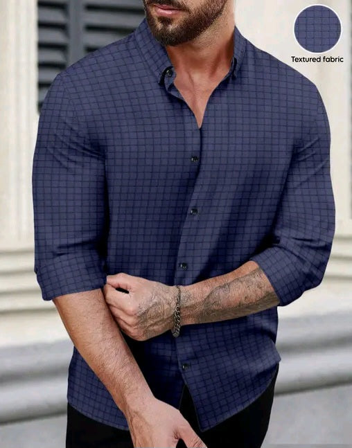 Mens Textured shirt, popcorn shirt for men