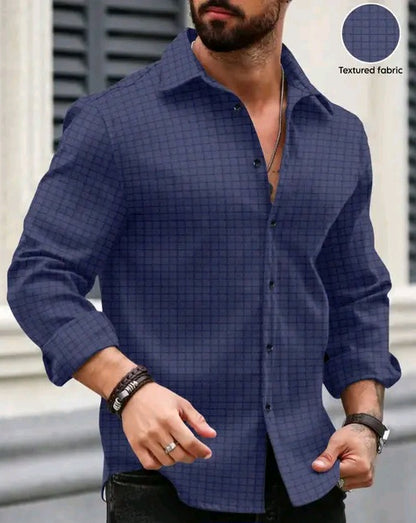 Mens Textured shirt, popcorn shirt for men