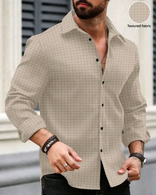 Mens Textured shirt, popcorn shirt for men