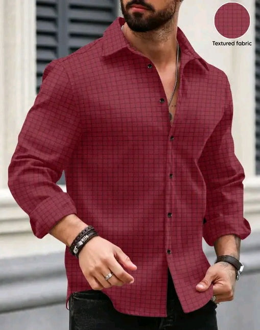 Mens Textured shirt, popcorn shirt for men