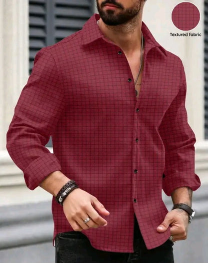Mens Textured shirt, popcorn shirt for men
