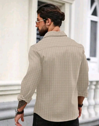 Mens Textured shirt, popcorn shirt for men