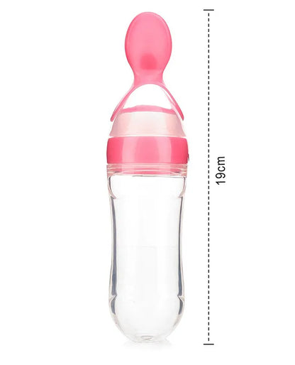 Baby Squeezy Food Grade Silicone Bottle Feeder for Baby Feeding