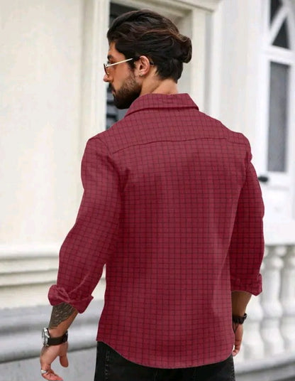 Mens Textured shirt, popcorn shirt for men