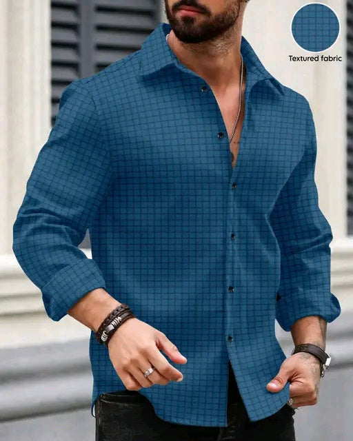 Mens Textured shirt, popcorn shirt for men