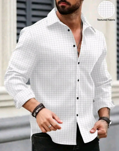 Mens Textured shirt, popcorn shirt for men