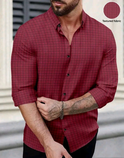 Mens Textured shirt, popcorn shirt for men